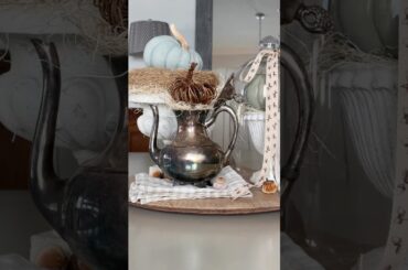 Fall Table Centerpiece, French Cottage Home #falldecor