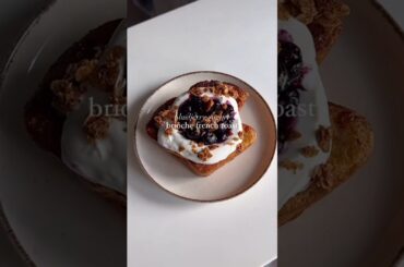 Blueberry yogurt with brioche French toast#recipe is in Description #shorts#viral#trending#easyrecip