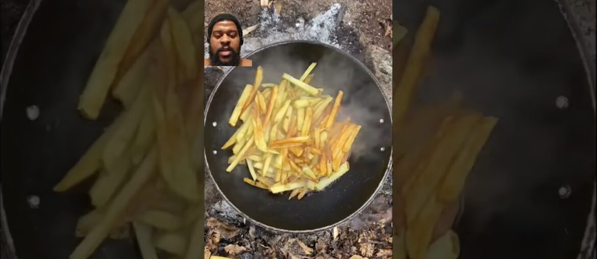 Smoked Chicken and  French Fries #food #cooking #recipe