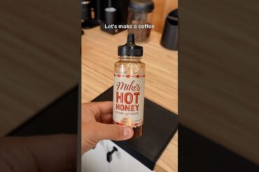 Making coffee with hot honey