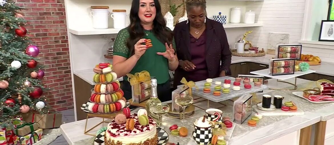 Savor Patisserie 20 Holiday French Macarons in 2 Gift Boxes on QVC