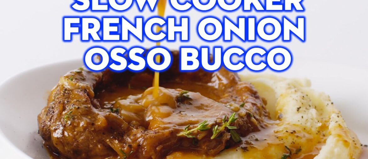 Slow Cooker French Onion Osso Bucco Recipe | Only 15 minutes prep | taste.com.au Slow Cooker French Onion Osso Bucco Recipe | Only 15 minutes prep | taste.com.au