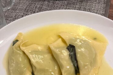 Ravioli in sage butter in Florence, Italy