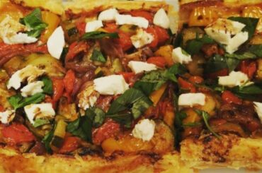 puff pastry roasted veg pizza