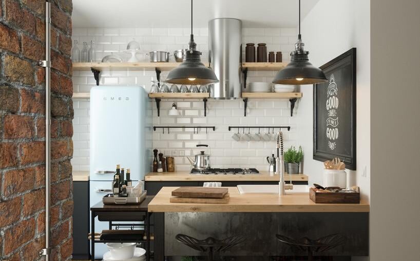 Loft Kitchen, Turin Italy [818x990]