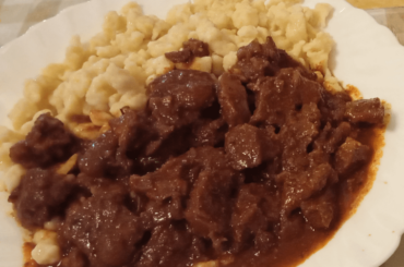 A very good goulash (pörkölt) in Budapest