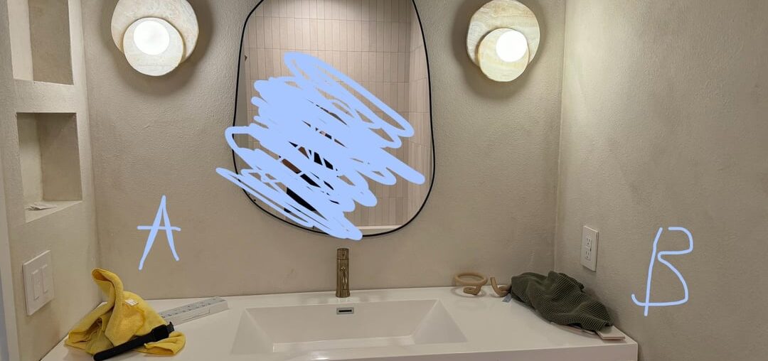 Where to place hand towel hook?