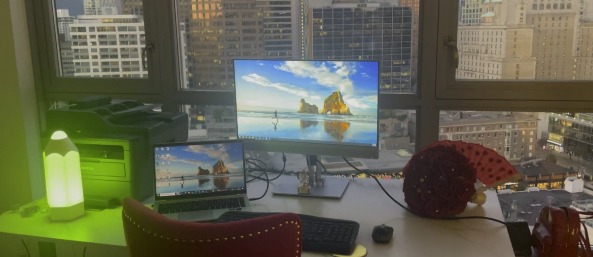 Finally have the home office of my dreams ❤️ It’s simple to start, but it’s mine!