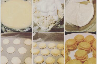 Macaron white chocolate and coconut