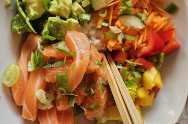 Poke bowl dinner from a few weeks ago, but this post is actually for my lovely EuropeEats friends in central Europe affected by the floods. I hope you and yours are all ok, and that you have good things to eat, all things considered...