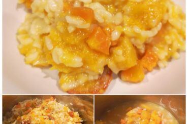 Butternut squash and chorizo risotto using Instant Pot