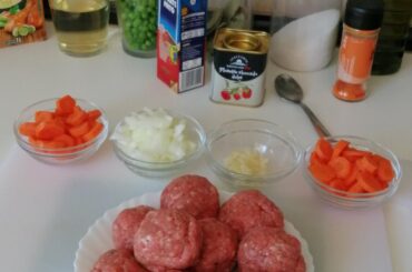 Stewed Homemade Meatballs