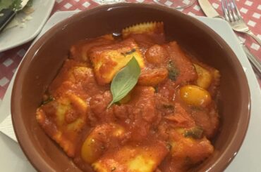 Classic ravioli in Rome.