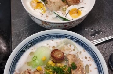 Ramen bouillon poulet/dashi mixé au tofu flan