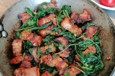 Pork Belly with Spinach