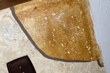 Peel and stick back splash.