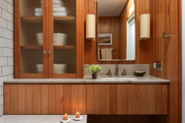 Cedar-clad bathroom renovation in Altadena, Los Angeles County, California [1500x2250]