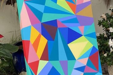 My 60s, Palm Springs inspired polygonal acrylic work