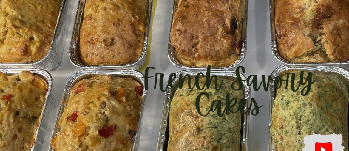 SAVORY CAKES | 4 FRENCH DELICIOUS RECIPES | Make 8 mini cakes for parties, gifting, lunch and more! SAVORY CAKES | 4 FRENCH DELICIOUS RECIPES | Make 8 mini cakes for parties, gifting, lunch and more!