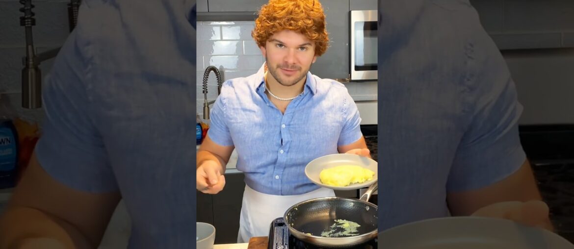 Julia Child Making an Omelette (Parody)