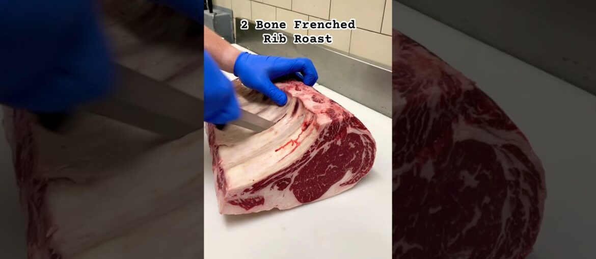 How to French a Rib Roast at Alpine Butcher #steak