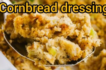 How To Make Southern Style CORNBREAD DRESSING || Cornbread Dressing Recipe#recipes