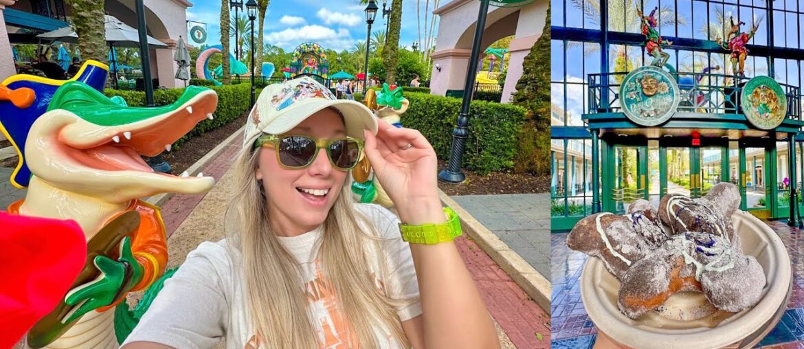 Disney's French Quarter Resort! Mickey Shaped Halloween Beignets, Pool Bar & Sassagoula Boat Ride