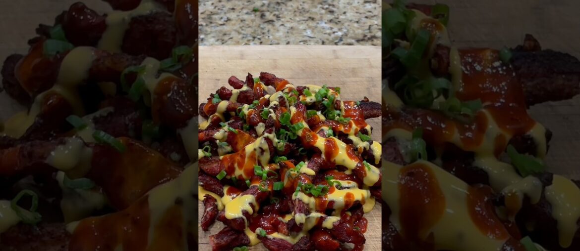 Pork belly French fry nachos. #shorts #nachos #pork #randysrubs #recipe #cooking #easyrecipe #yum