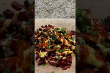 Pork belly French fry nachos. #shorts #nachos #pork #randysrubs #recipe #cooking #easyrecipe #yum