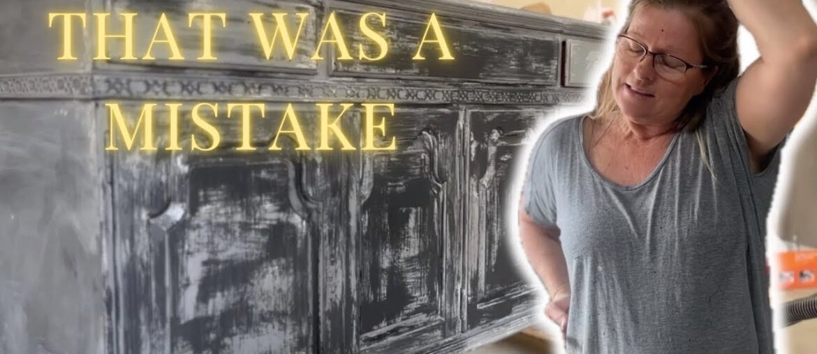 Fix a MASSIVE mistake! French County Vintage Dining Hutch