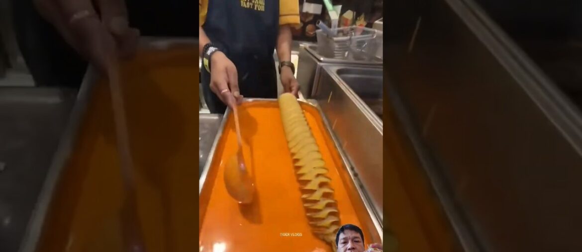 French fries, it is a popular dish. #streetfood #spiralpotato #foodie #hotdog |@EDMPopBallad-ndt