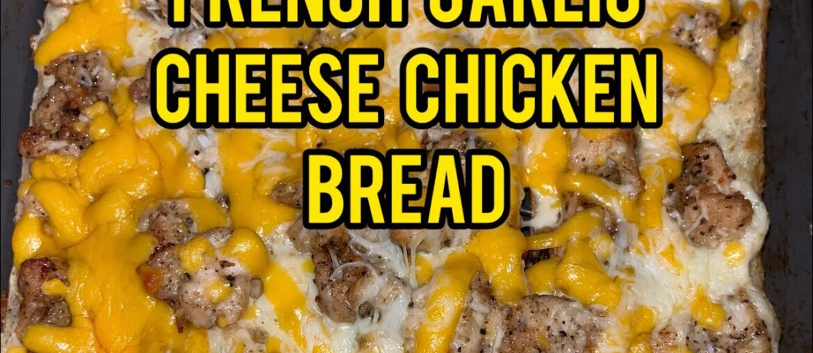 French Garlic Cheese Chicken Bread#garlic #chicken #cheese #bread #french #cook #chef #gourmet