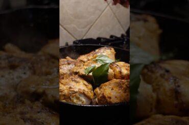 LEMON BASIL GARLIC CHICKEN w/ MASHED POTATOES AND FRENCH BEANS #easydinnerecipe