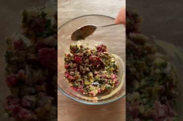 Steak tartare com Moinho Real e Marina Fucano