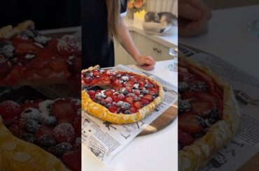 Warm and healing French berry cheese#shorts #cooking