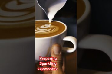 Preparing sparkling cappuccino #cappuccino #coffeelover #coffee #food #foodie #foodblogger