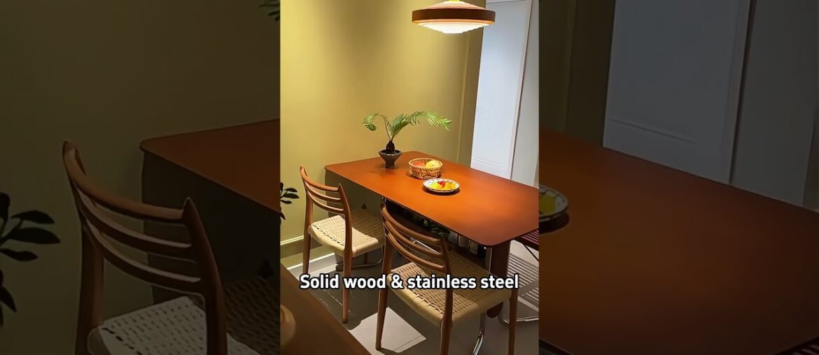 JASIWAY Small sized French vintage solid wood rectangular dining table for a cozy home #shorts