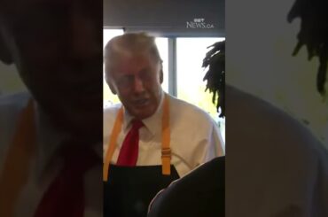 Donald Trump cooks French fries, serves customers at Pennsylvania McDonalds