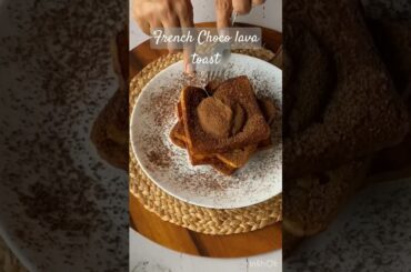 Eggless French Choco Lava Toast / Chocolate French Breakfast #shorts #youtubeshorts #shortsvideo