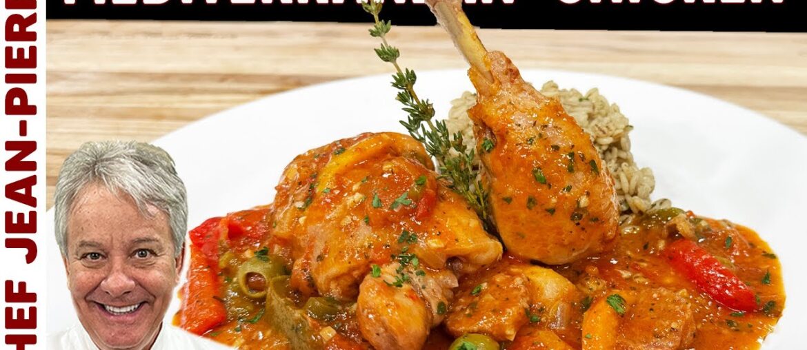 Mediterranean-Style Braised Chicken with Peppers and Sausage Mediterranean-Style Braised Chicken with Peppers and Sausage