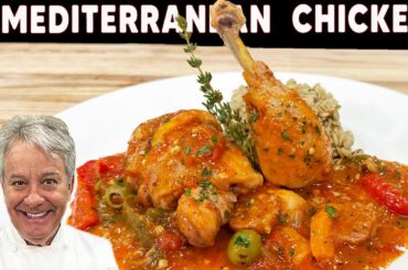 Mediterranean-Style Braised Chicken with Peppers and Sausage