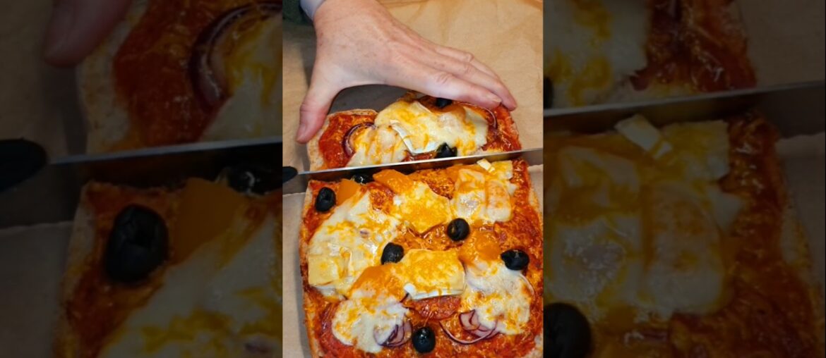 Quick and easy Pizza Parisian Bread with pepperoni, mozzarella and brie cheese
