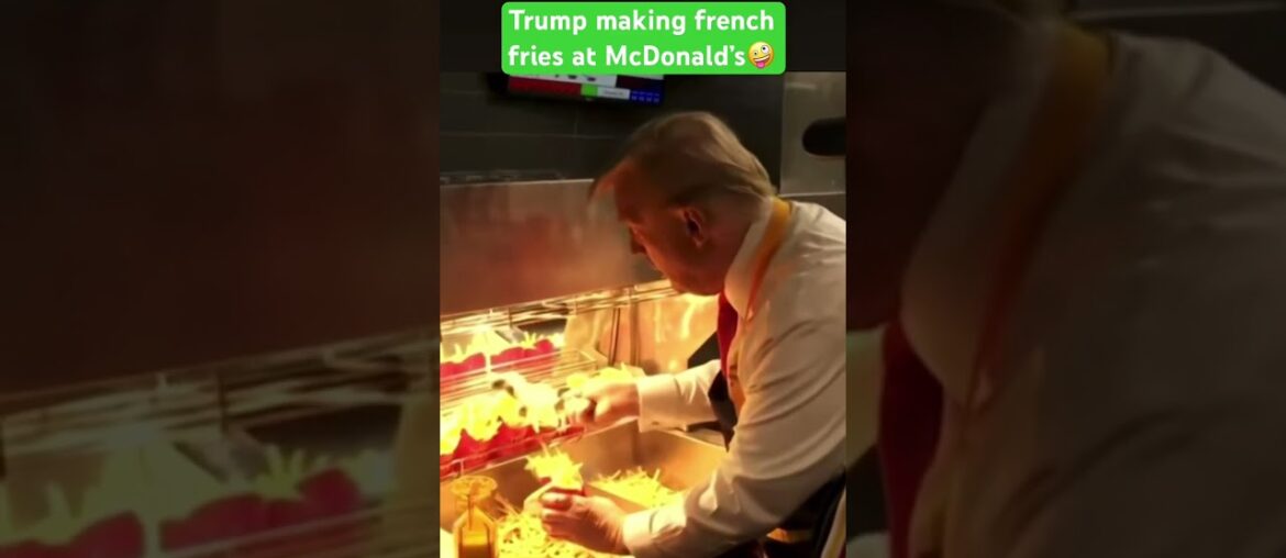 Donald Trump making french fries at McDonald’s Sunday, October 20, 2024