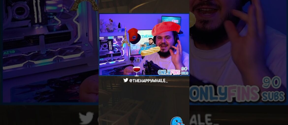 When your chat gives you a baguette and wine, you speak French // #Twitch #Stream #French #Bonjour