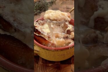 French onion soup. Full recipe in the description