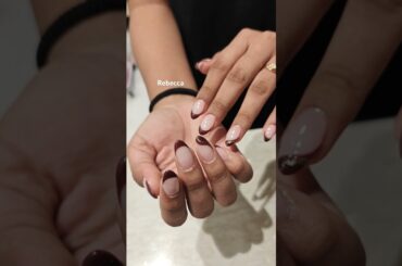 Perfect Wine French Manicure nailart Extension #naildesigns #trending #nailart #diy #shorts #short
