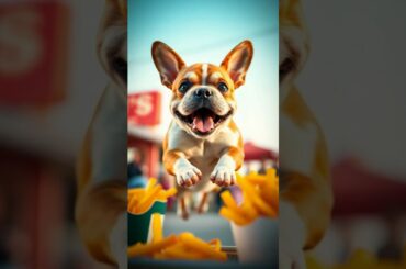 Frenchies French Fries - Bulldog crazy about French fries