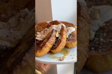 Vegan friendly pumpkin French toast! Full recipe is on my channel #pumpkin #frenchtoast #vegan