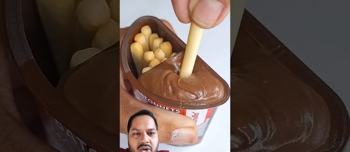 French fries with chocolate #satisfying #chocolate #food #sweet #icecream #notalking #asmreating