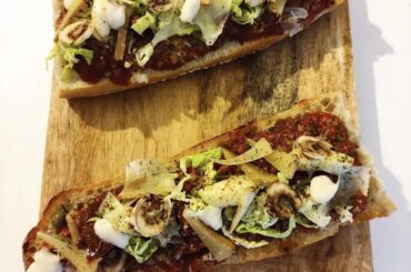 Baguette façon pizza